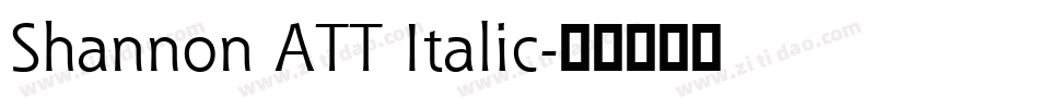 Shannon ATT Italic字体转换